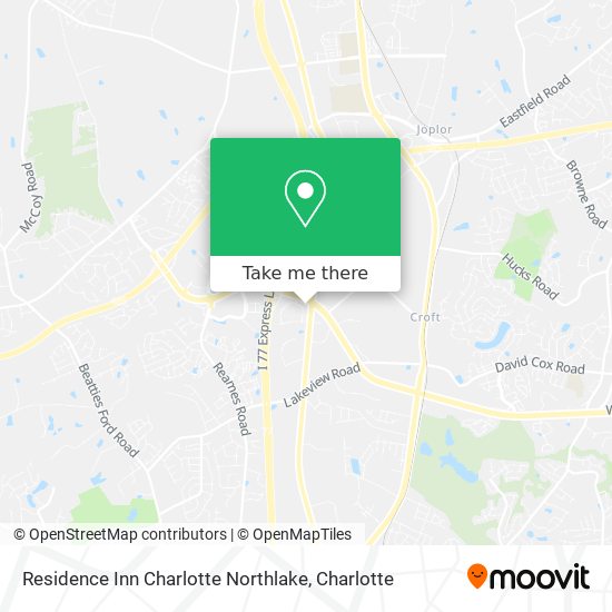 Mapa de Residence Inn Charlotte Northlake