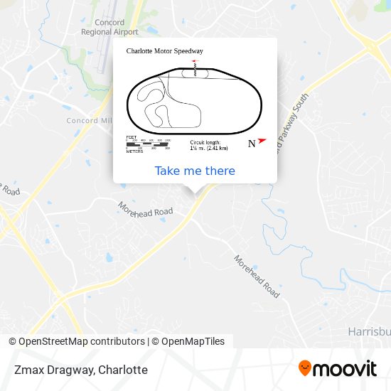 Zmax Dragway map