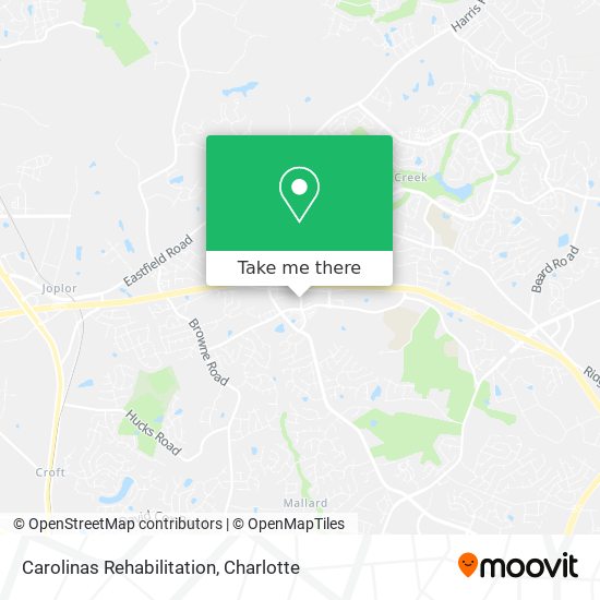 Carolinas Rehabilitation map