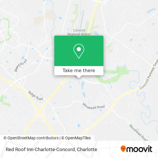 Red Roof Inn-Charlotte-Concord map