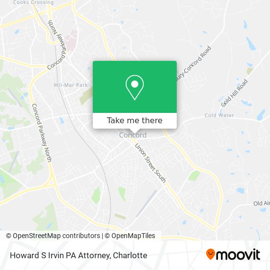 Howard S Irvin PA Attorney map