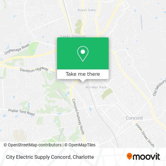 City Electric Supply Concord map