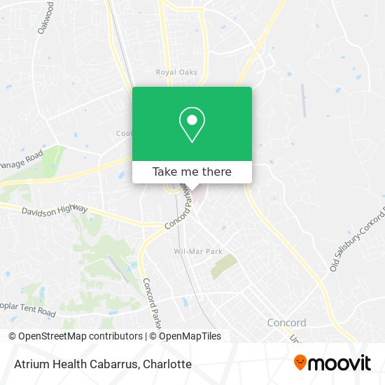 Atrium Health Cabarrus map