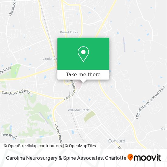 Mapa de Carolina Neurosurgery & Spine Associates