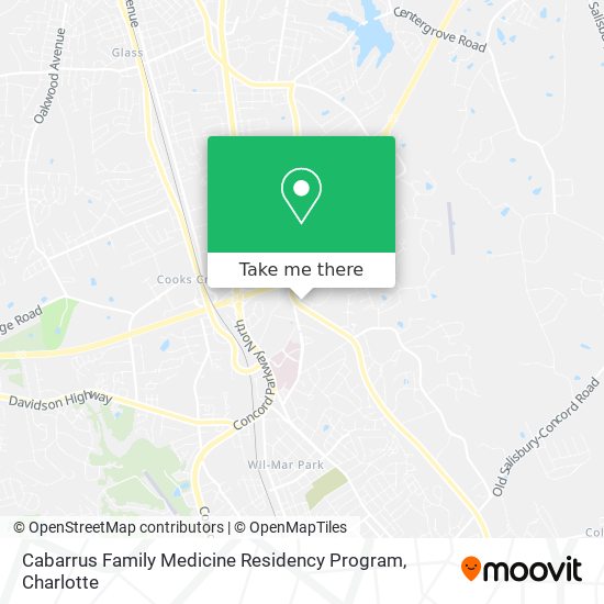 Cabarrus Family Medicine Residency Program map