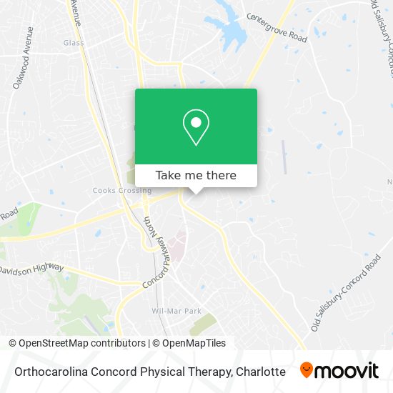 Orthocarolina Concord Physical Therapy map