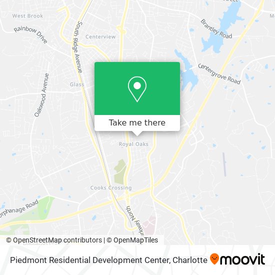 Piedmont Residential Development Center map