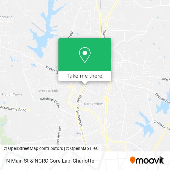 N Main St & NCRC Core Lab map