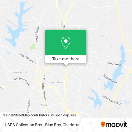USPS Collection Box - Blue Box map