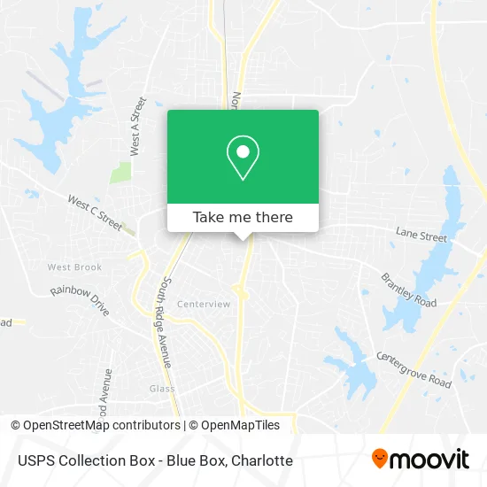 USPS Collection Box - Blue Box map