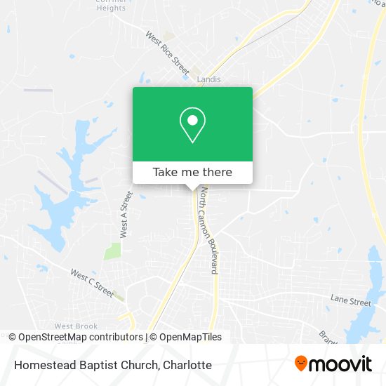 Homestead Baptist Church map