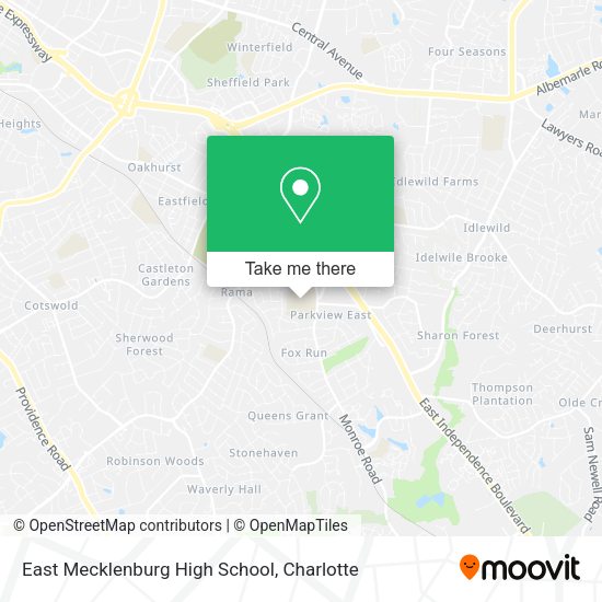 Mapa de East Mecklenburg High School