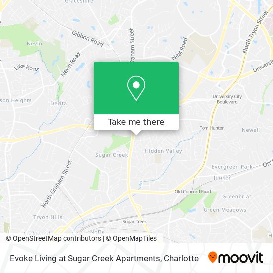 Evoke Living at Sugar Creek Apartments map