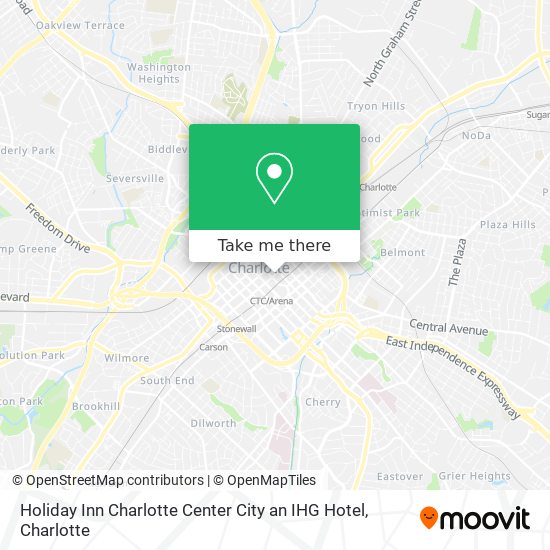 Holiday Inn Charlotte Center City an IHG Hotel map