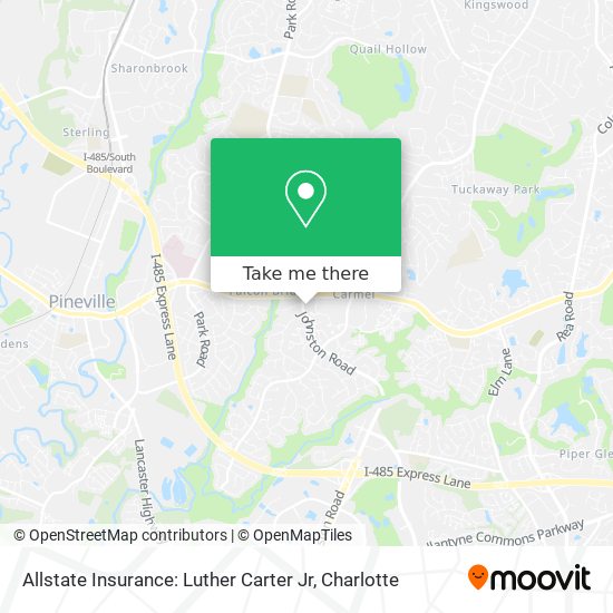 Allstate Insurance: Luther Carter Jr map