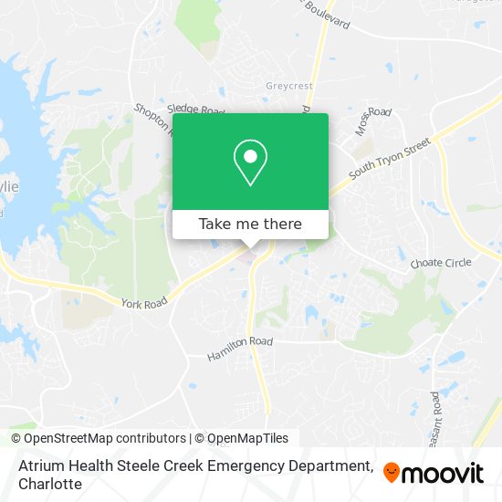 Mapa de Atrium Health Steele Creek Emergency Department