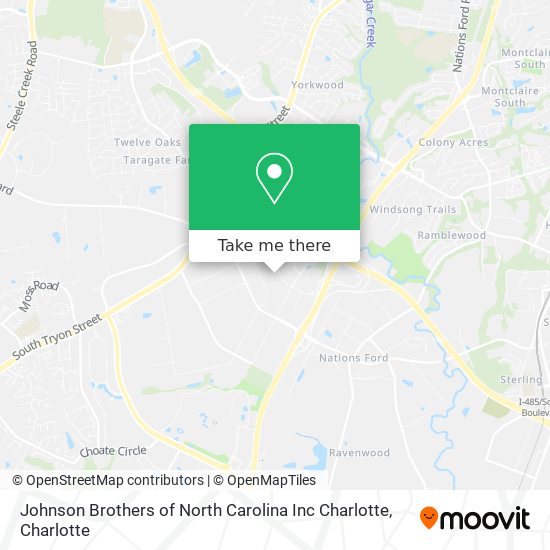 Johnson Brothers of North Carolina Inc Charlotte map