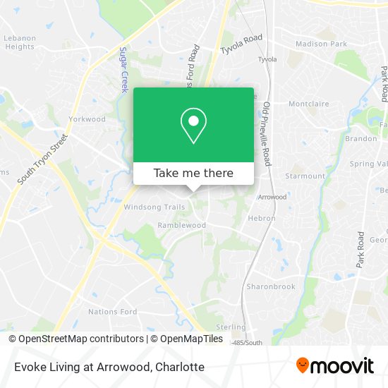Evoke Living at Arrowood map