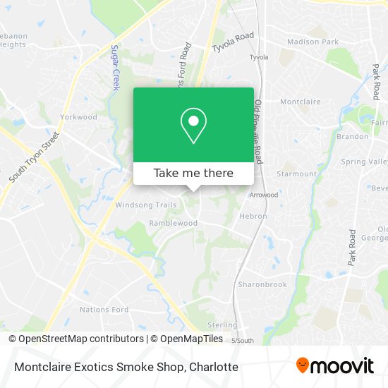 Montclaire Exotics Smoke Shop map
