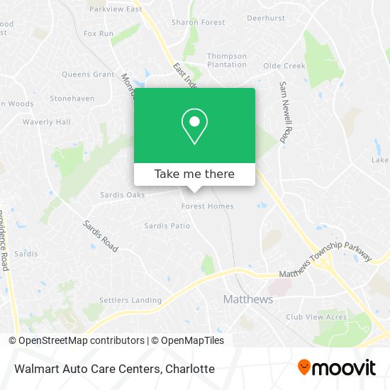 Mapa de Walmart Auto Care Centers