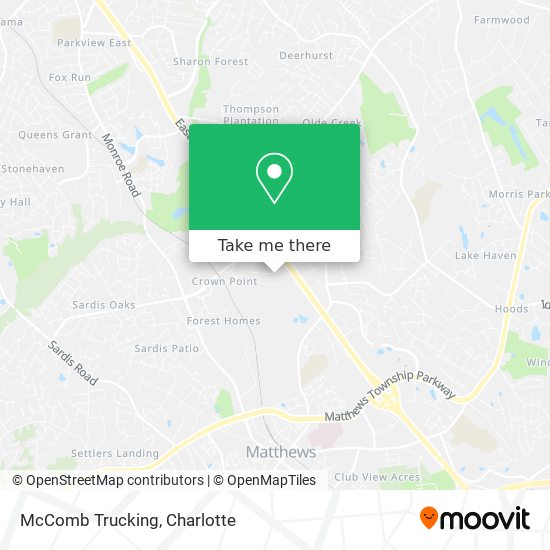 Mapa de McComb Trucking