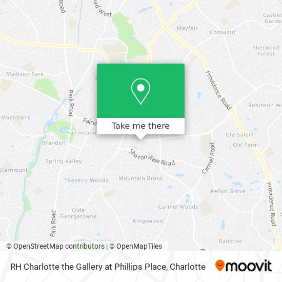 RH Charlotte the Gallery at Phillips Place map