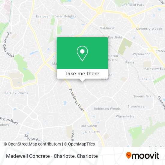 Madewell Concrete - Charlotte map
