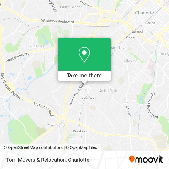 Tom Movers & Relocation map