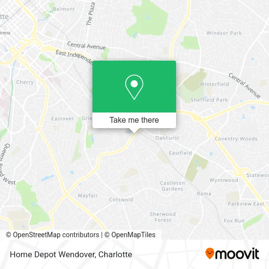 Home Depot Wendover map