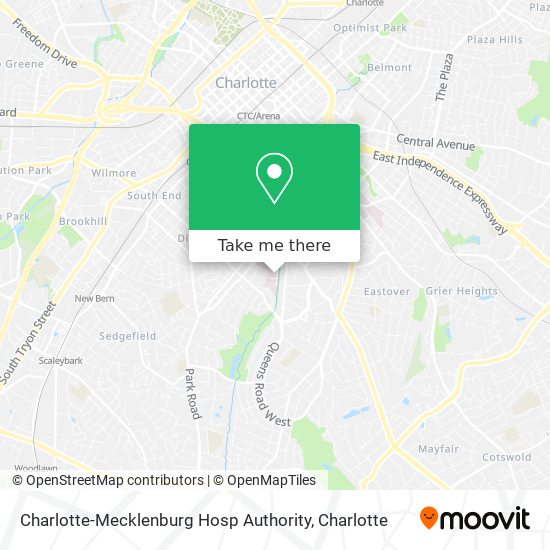 Mapa de Charlotte-Mecklenburg Hosp Authority