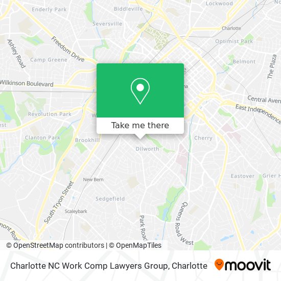 Charlotte NC Work Comp Lawyers Group map