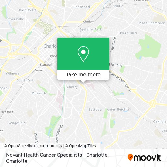 Mapa de Novant Health Cancer Specialists - Charlotte