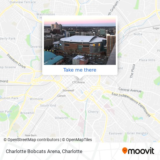 Charlotte Bobcats Arena map