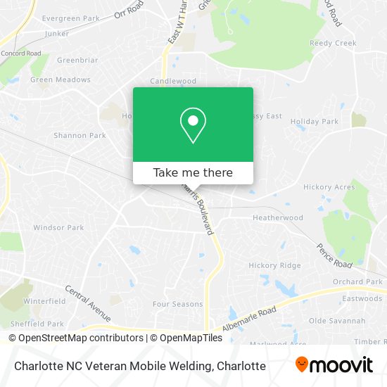 Charlotte NC Veteran Mobile Welding map