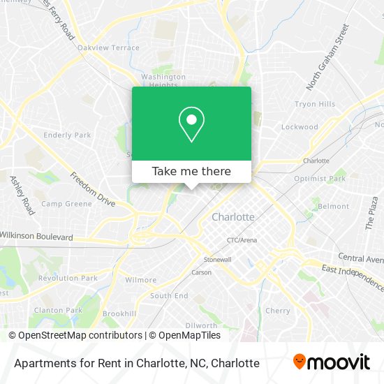 Apartments for Rent in Charlotte, NC map