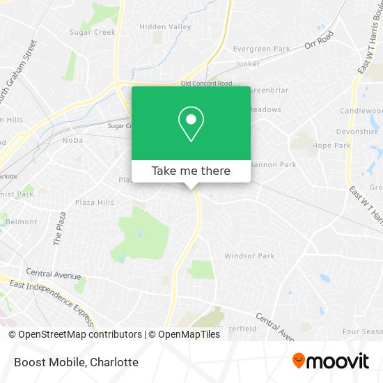 Mapa de Boost Mobile