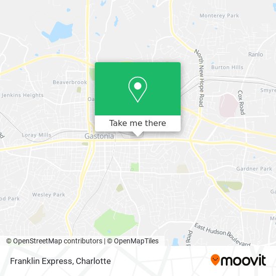 Franklin Express map