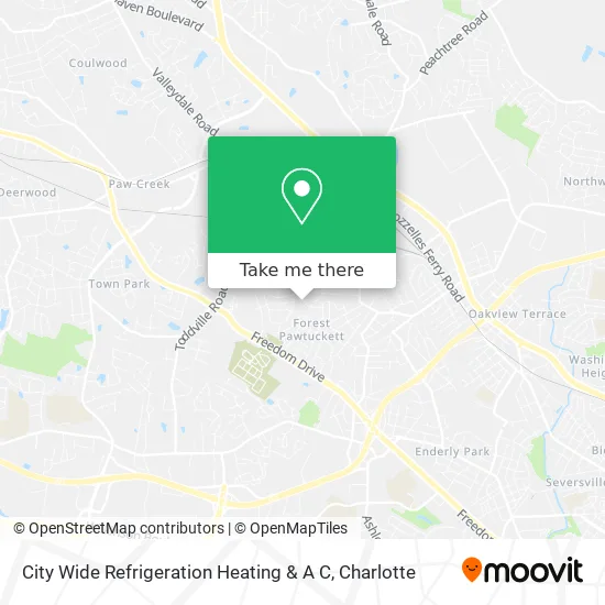 City Wide Refrigeration Heating & A C map