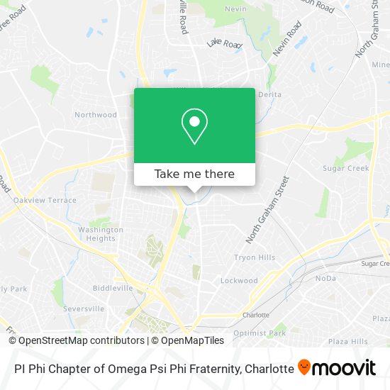 Mapa de PI Phi Chapter of Omega Psi Phi Fraternity