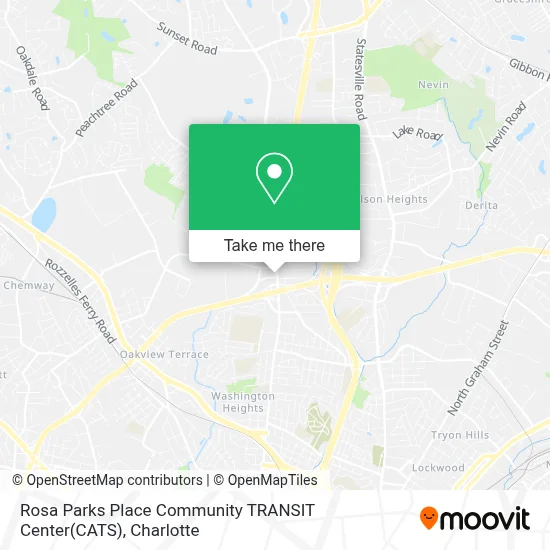 Rosa Parks Place Community TRANSIT Center(CATS) map