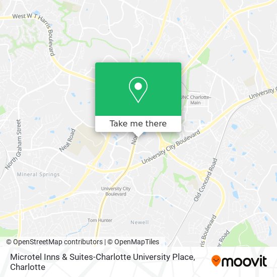 Microtel Inns & Suites-Charlotte University Place map