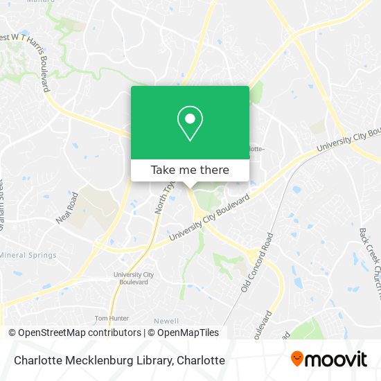 Mapa de Charlotte Mecklenburg Library