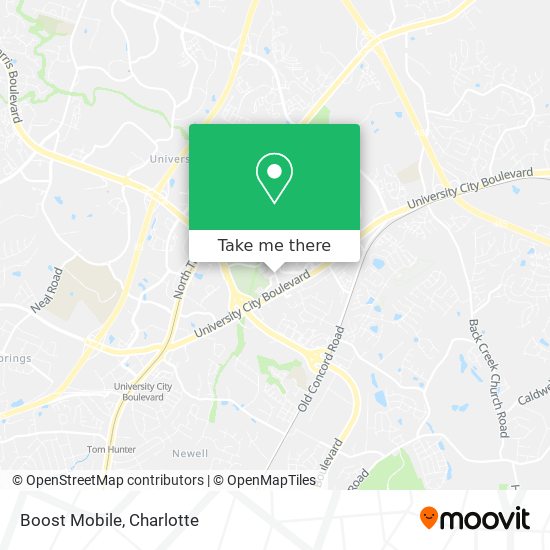 Mapa de Boost Mobile