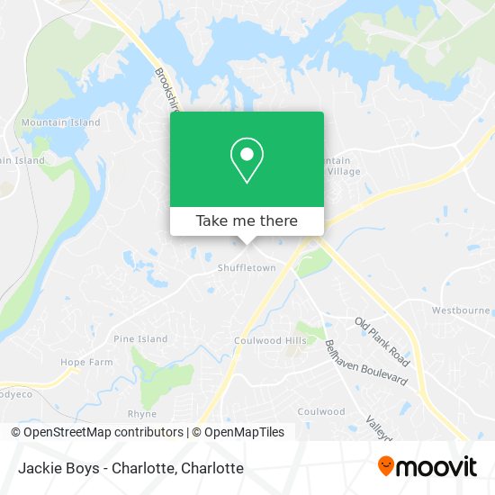 Jackie Boys - Charlotte map