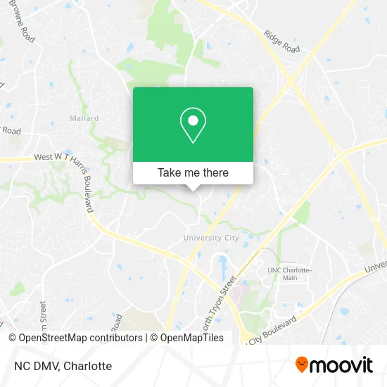 NC DMV map