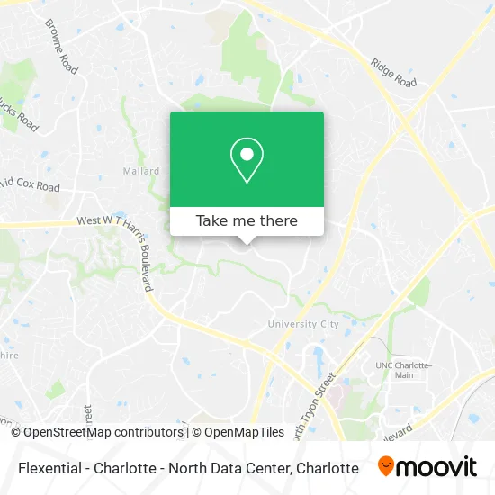 Flexential - Charlotte - North Data Center map