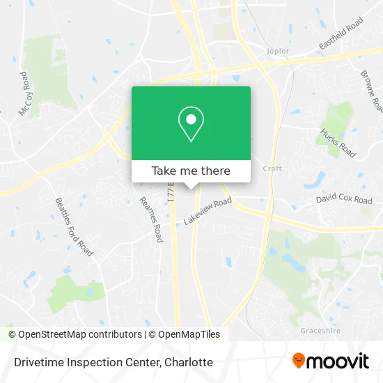 Drivetime Inspection Center map