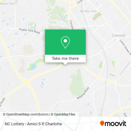 NC Lottery - Amici S P map