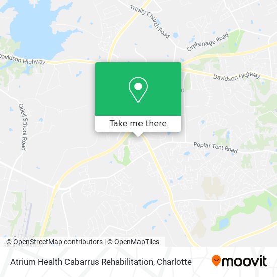 Atrium Health Cabarrus Rehabilitation map