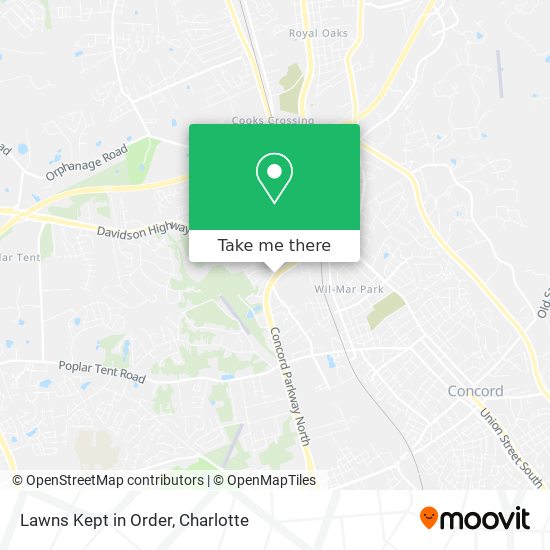 Lawns Kept in Order map